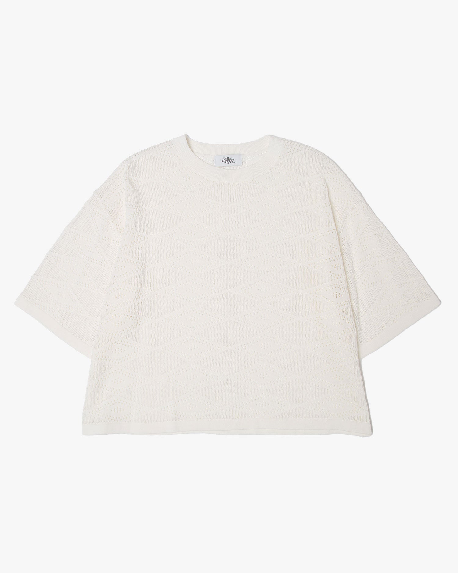 Mesh knit S/S tops