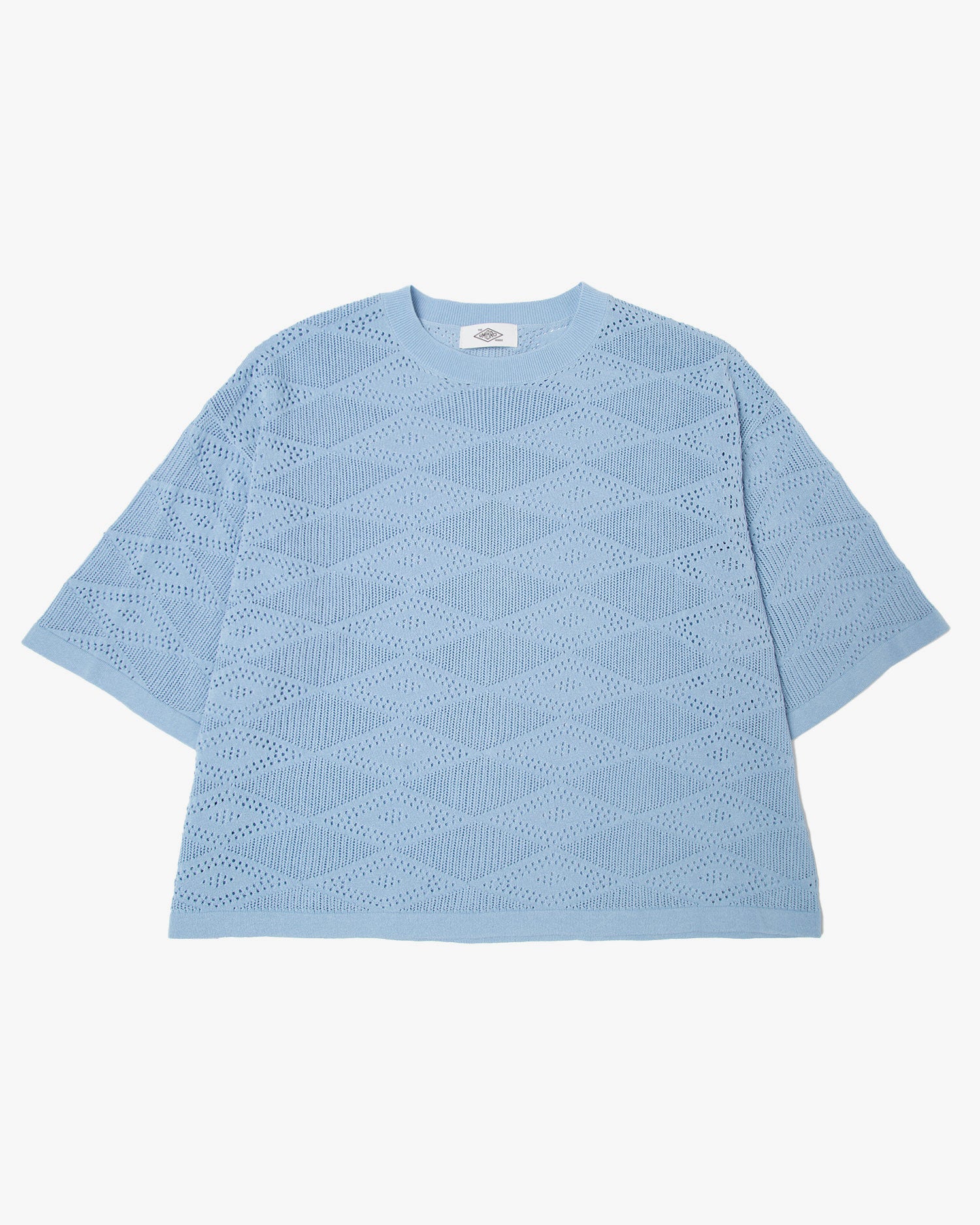 Mesh knit S/S tops