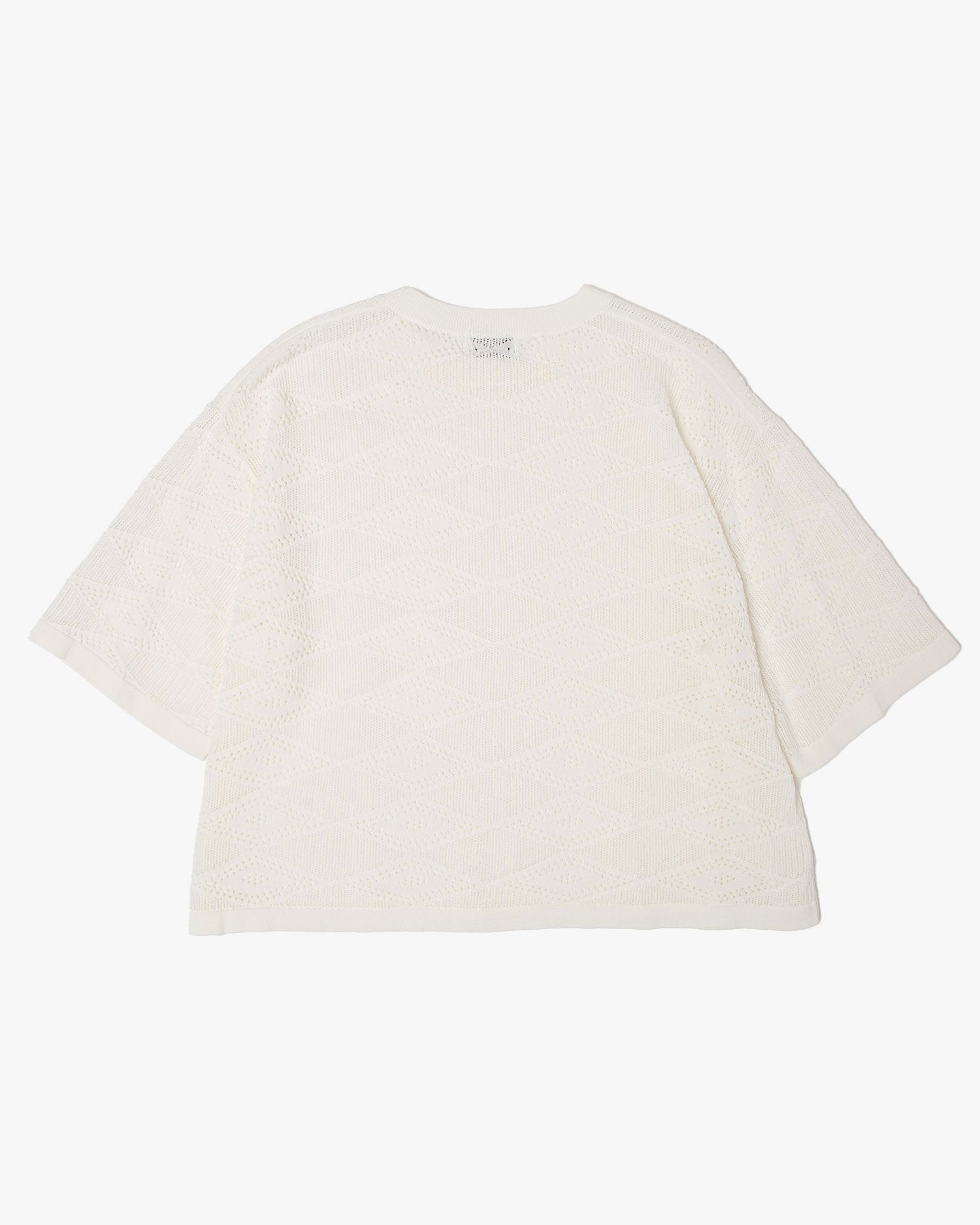 Mesh knit S/S tops
