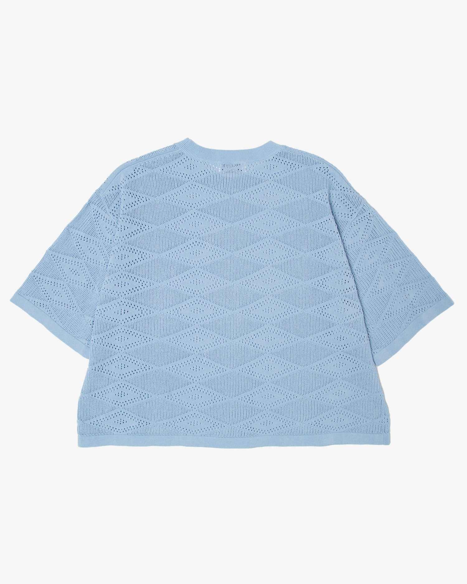 Mesh knit S/S tops