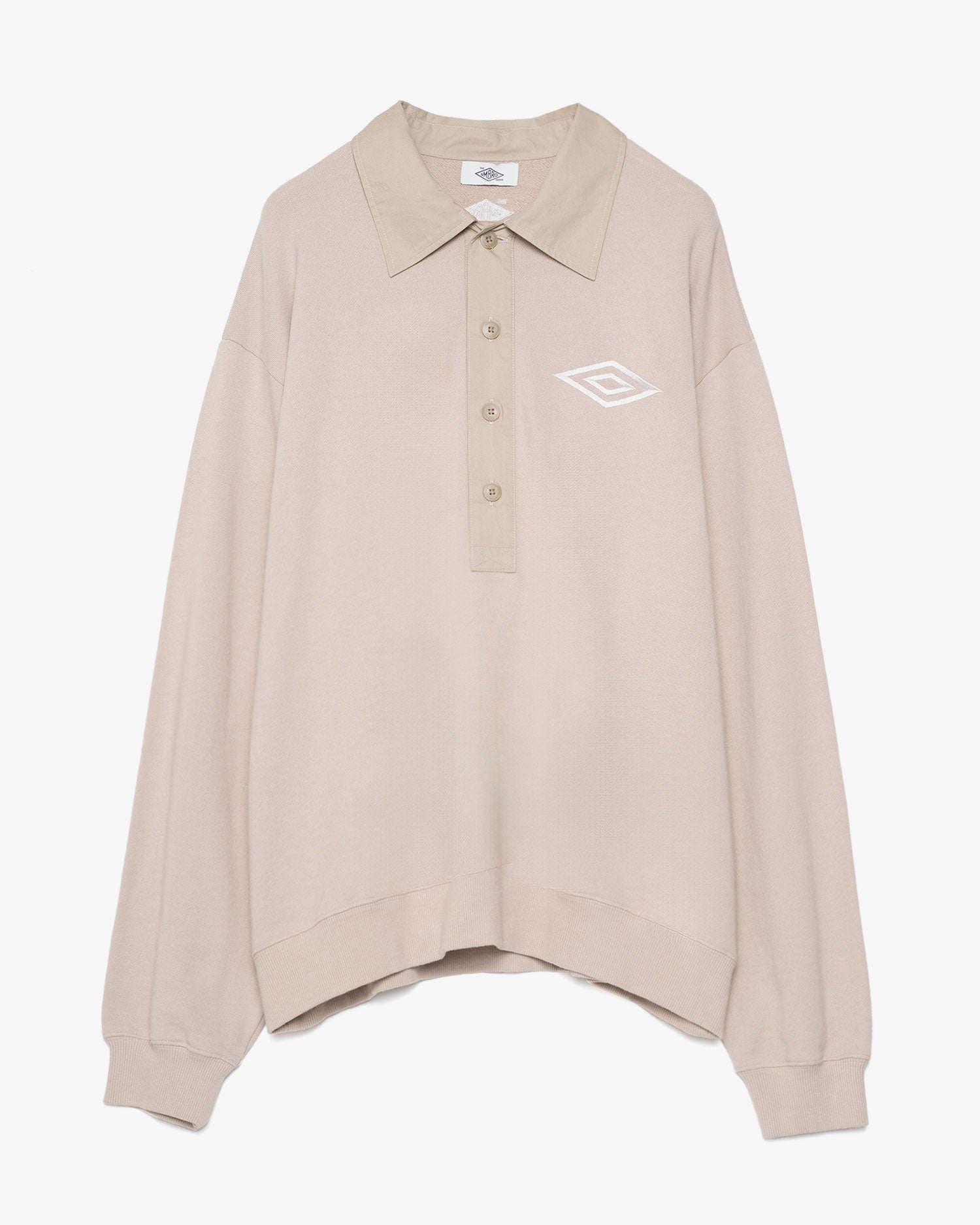 Shirt collar sweat top
