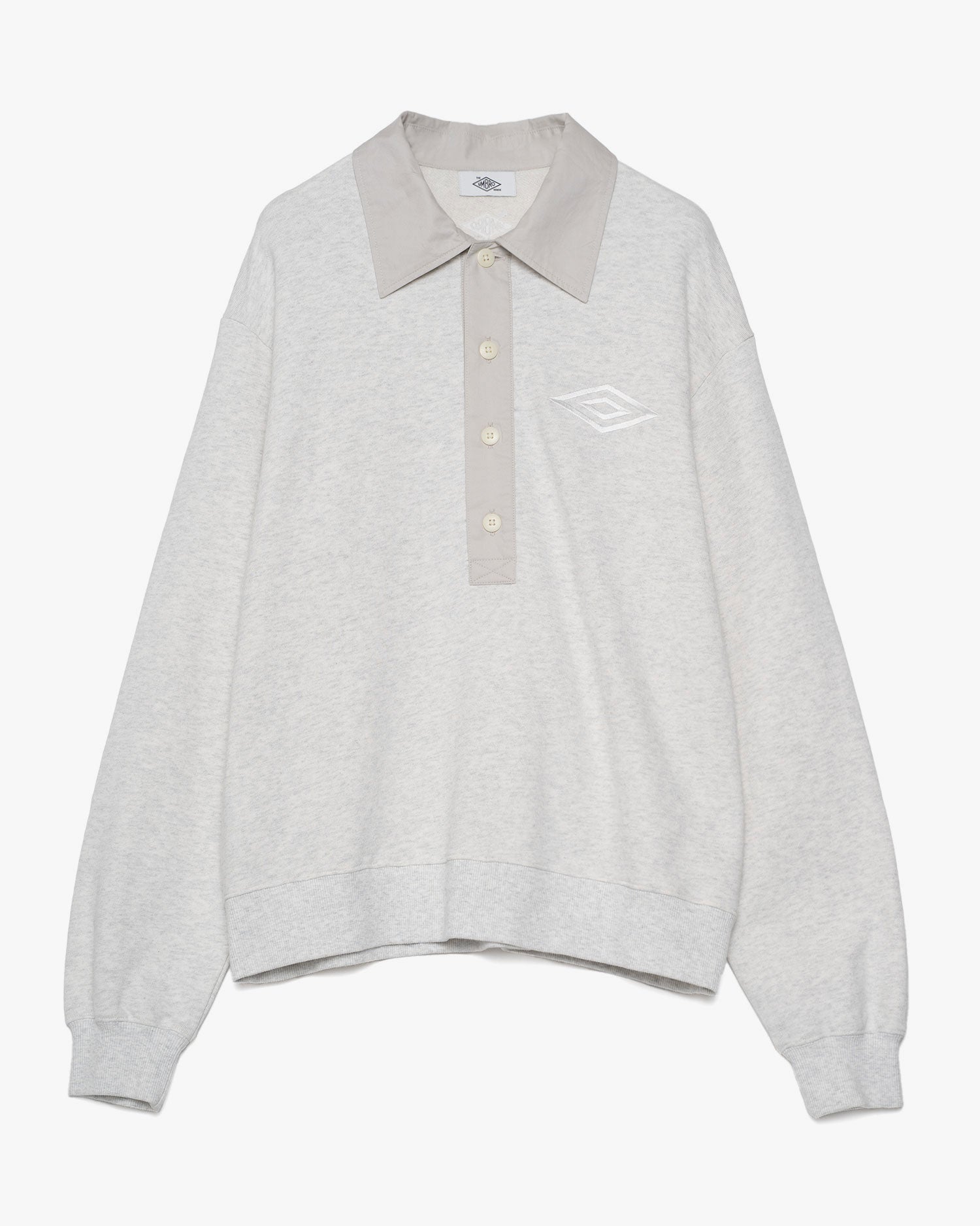 Shirt collar sweat top