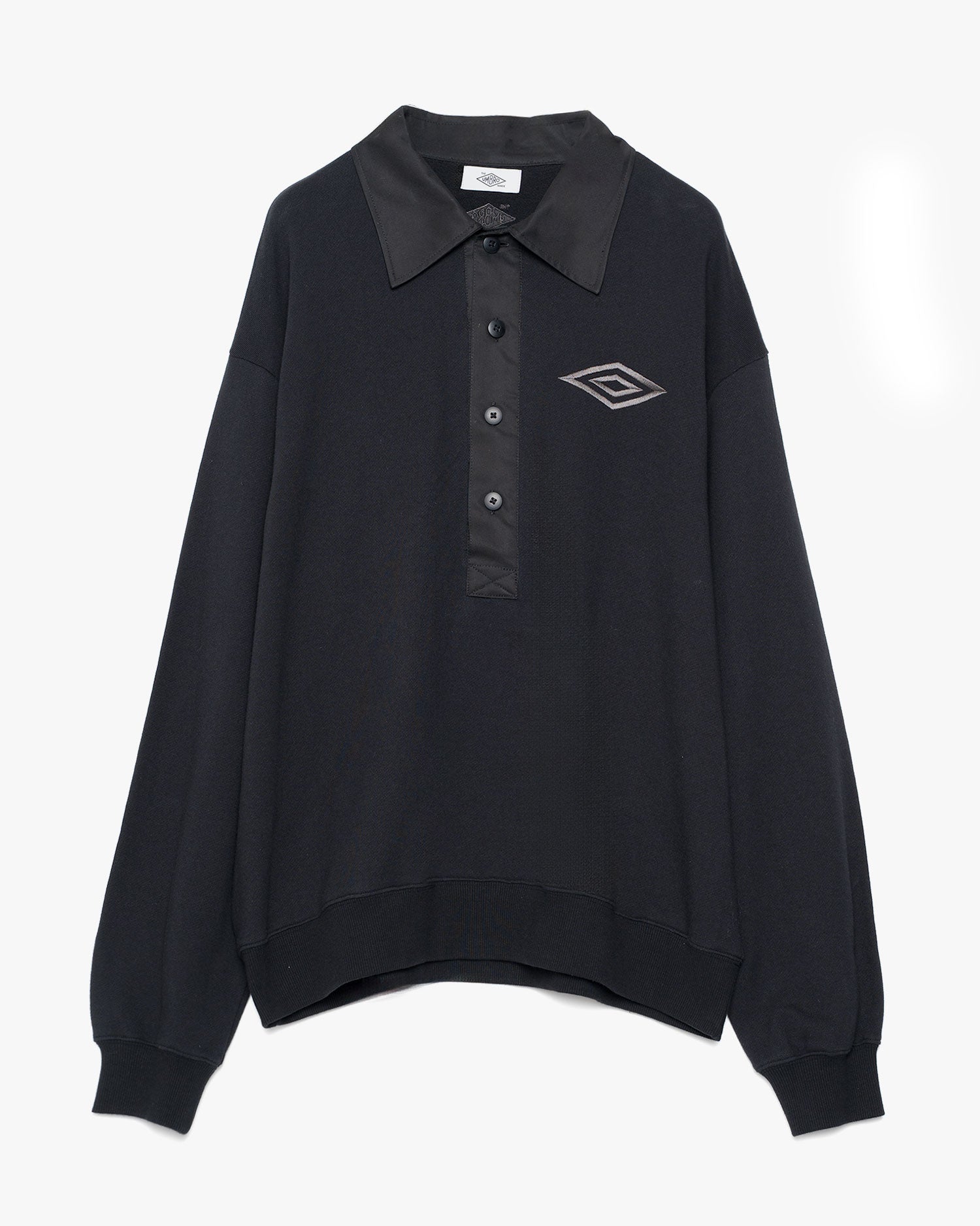 Shirt collar sweat top